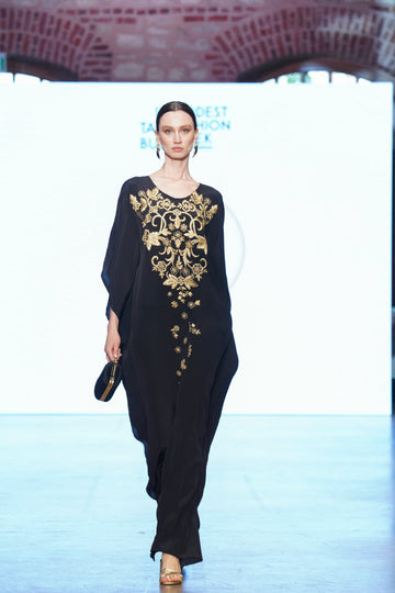 Crepe Silk Embellished Kaftan